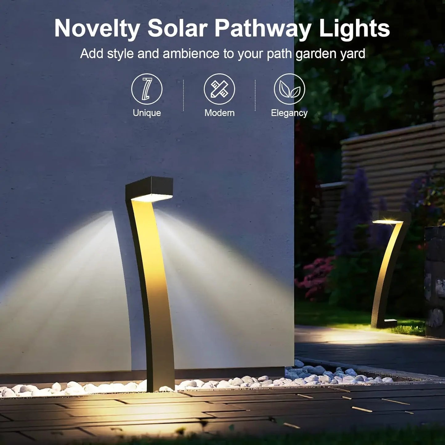 6 Pack Bright Solar Outdoor Lights Pathway