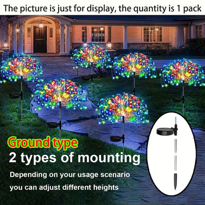 4 Pack each Set, Suspended Solar Fireworks Light